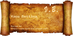 Vass Bettina névjegykártya