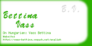 bettina vass business card